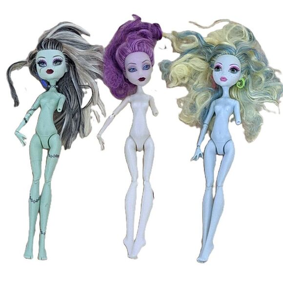 Monster High 3 Nude Dolls Collection For Parts Toy Collectable Teens Y2K - Picture 1 of 10